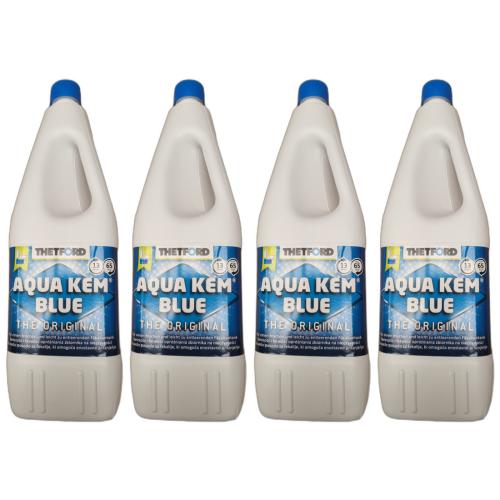 4 x Thetford Aqua Kem Blue Sanitrflssigkeit WC Zusatz 2 Liter