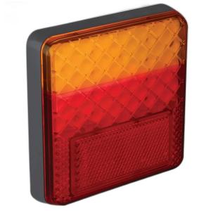 Rckleuchte 12/24V 4 Funktionen 100x100mm LED im Blister