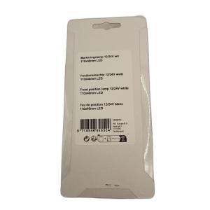 Positionsleuchte 12/24V wei 110x40mm LED im Blister