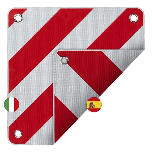 Flexibles Warntafel 50 x 50 cm fr Italien/Spanien 2in1