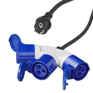 Adapterkabel 150cm 3x2,5mm  von Schuko Stecker nach 3xCEE