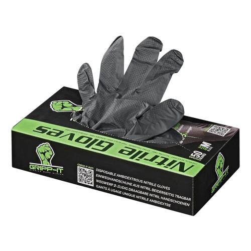 Gripp-It Nitrilhandschuhe M schwarz Spenderbox mit 50 Stck