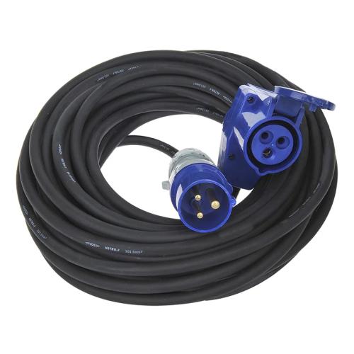CEE Verlngerungskabel 10M mit Winkelkupplung + Schuko Steckdose 3x1,5mm