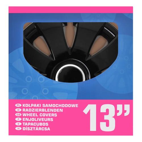 Radblenden-Set Aura schwarz 13 Zoll 4 Stck im Displaykarton