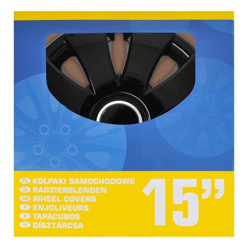 Radblenden-Set Aura schwarz 15 Zoll 4 Stck im Displaykarton