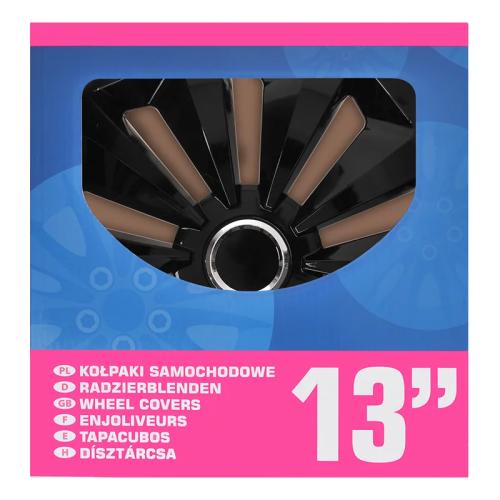 Radblenden-Set Fox schwarz 13 Zoll 4 Stck im Displaykarton