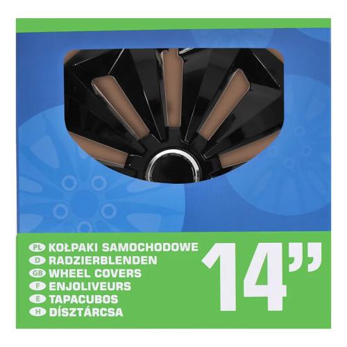 Radblenden-Set Fox schwarz 14 Zoll 4 Stck im Displaykarton