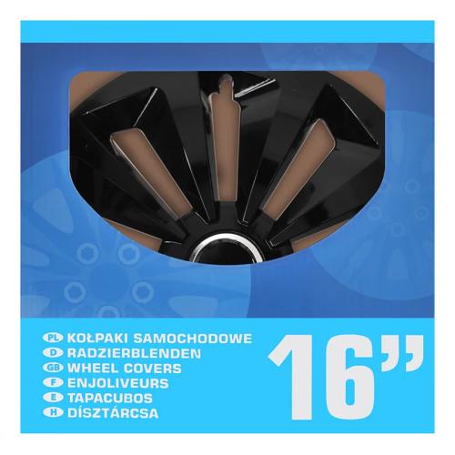 Radblenden-Set Fox schwarz 16 Zoll 4 Stck im Displaykarton