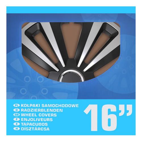 Radblenden-Set Terra Silber/schwarz 16 Zoll 4 Stck im Displaykarton