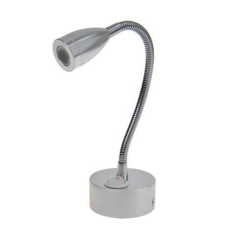 Aufbauspot 1-Led mit flexiblem Schwanenhals 12V 120lm 65x110-260mm
