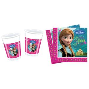 Disney Frozen Party-Set - 8 Becher, 20 Servietten - Die Eisknigin