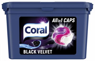 Coral caps all-in1 black 16 Waschladungen 339,2g