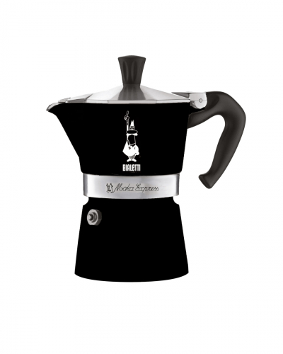 Bialetti Moka Express Espressokocher für 3 Tassen Farbe Schwarz