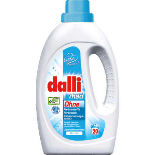 Dalli med flssig - ohne Parfumstoffe 18 Waschladungen 1,1L Flasche