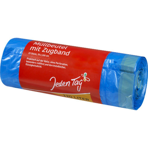 JedenTag Mllbeutel mit Zugband Zugbandsack Flssigkeitsdicht 15 Stck