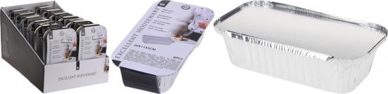 Aluminium Schssel Schale mit Deckel 6 Stck 20x11cm
