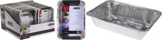 BBQ Grillschale Aluminium Grillzubehr 5 Stck 22x15,5x4,8cm