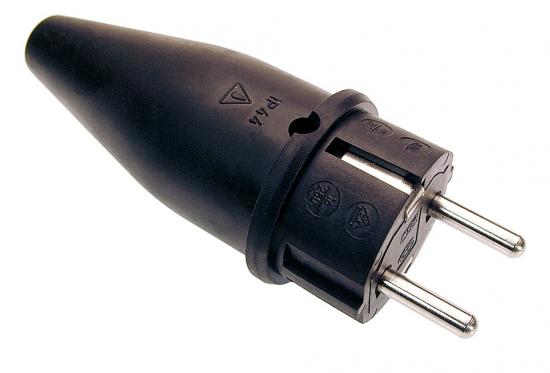 Schuko-Stecker schwarz
