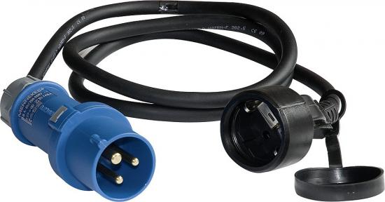 Stecker CEE auf Schukokupplung 1,5 m