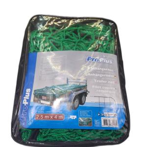 Anhngernetz 2,50x4,00M mit Gummiseil Befestigung und Sicherung Feinmaschig