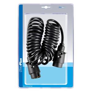 Spiralkabel 3M mit 2x Stecker 7-polig PVC im Blister