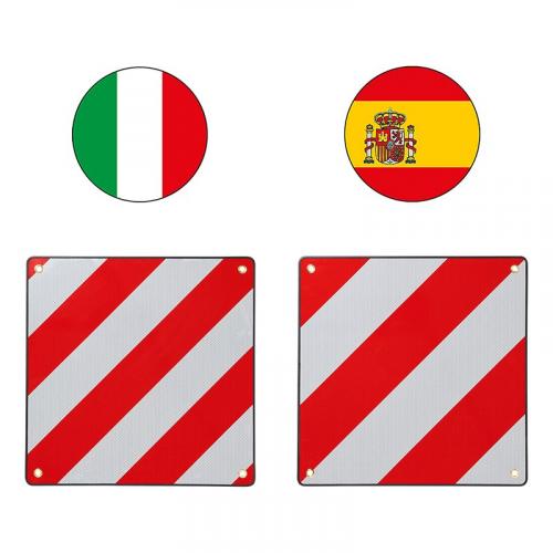 ProPlus Alu-Warntafel Wendetafel 50x50cm für Italien/Spanien 2 in 1