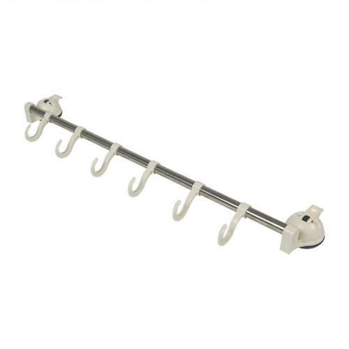 Stange mit 6 Haken und Saugnpfen wei 6kg