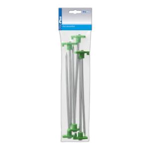 Zelthering 25cm Metal mit Kunststof Haken Glow-in-the-dark 6 Stck im Polybeutel