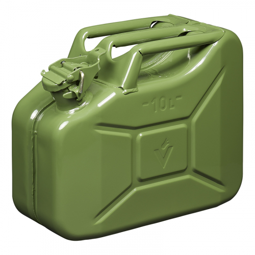 Benzinkanister 10L Metall grün UN- & TüV/GS-geprüft