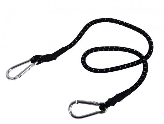 Camp4 Gummispanner 80-140cm dehnbar mit Aluhaken, schwarz