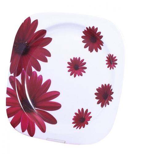 Camp 4 Red Flower - Melamin Teller Set ( 22,5cm)