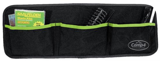 Camp4 Utensilo Tessa 3, mit 3 Taschen, Schwarz/Lime, B60xH20cm, senbefestigung