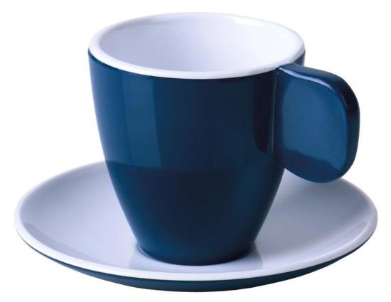Camp4 Melamin Espresso-Tassen 2er-Set - Dunkelblau / Wei�