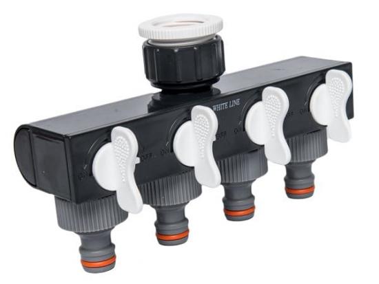 Wasserverteiler fr 4-Wege-Wasserhahn mit Ventilen