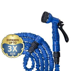 Ausziehbarer Gartenschlauch 5-15m Pistole blau